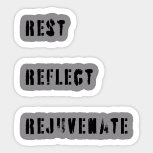 Rest, Recharge, Revive: Self-Care Delights for Mind and Machine Sticker